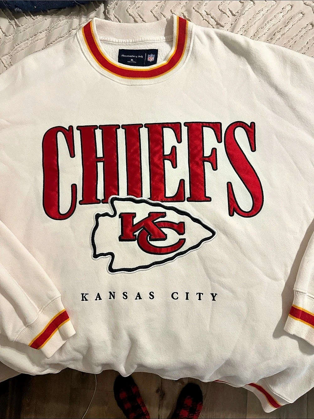 Abercrombie & Fitch Kansas City Chiefs Graphic Crew Sweatshirt XL